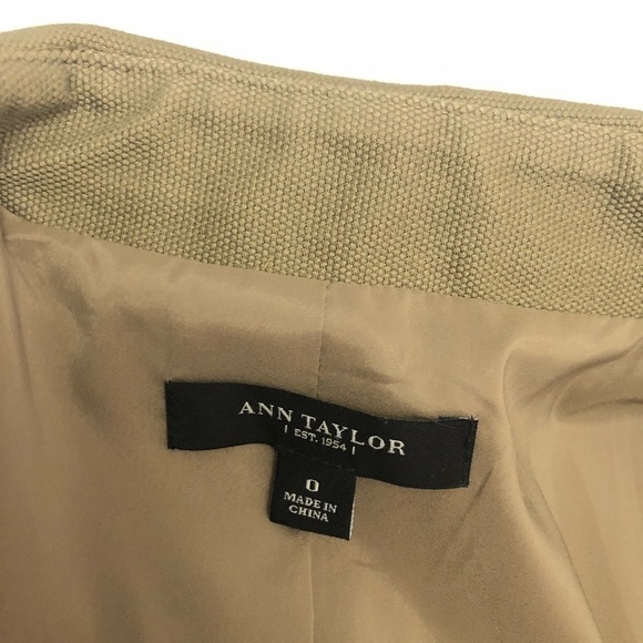 Ann Taylor Olive Heavy Canvas Moto Jacket Asymmetr - Picture 6 of 11